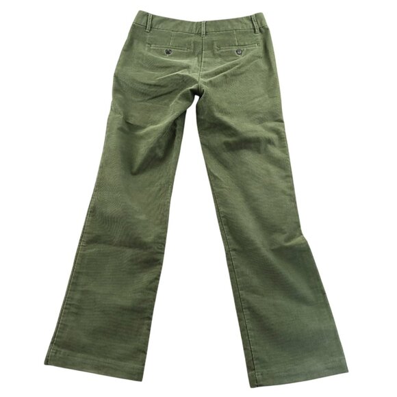 Izod Jeans Women Corduroy Pants Size 2 Stretch Straight Leg Green Casual Classic - Picture 2 of 11